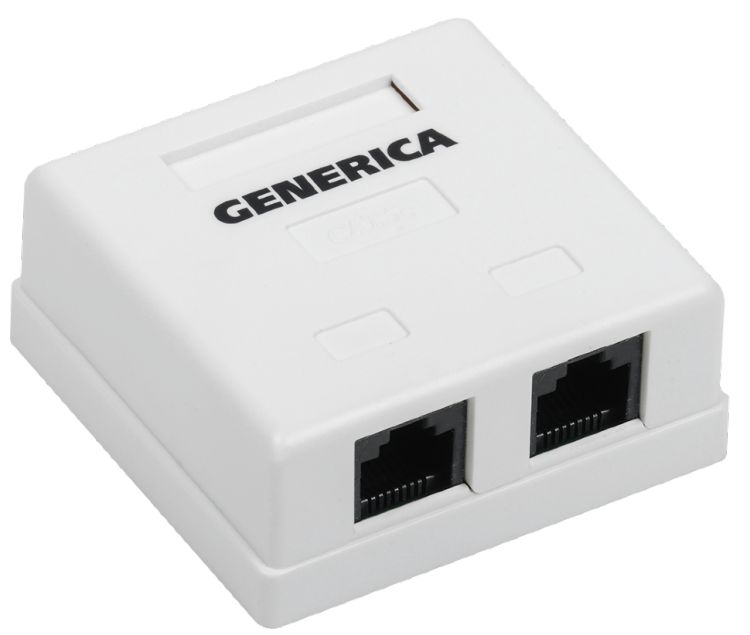 

Розетка настенная ITK CS2-1C5EU-22-G информационная RJ45 кат. 5Е UTP 2 порта GENERICA, CS2-1C5EU-22-G