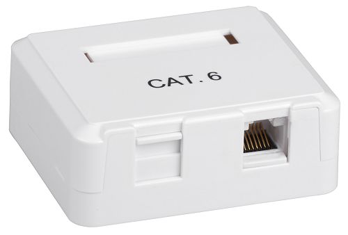 Розетка ITK CS2-1C6U-22 настенная инф. RJ-45, кат.6, 2-порта