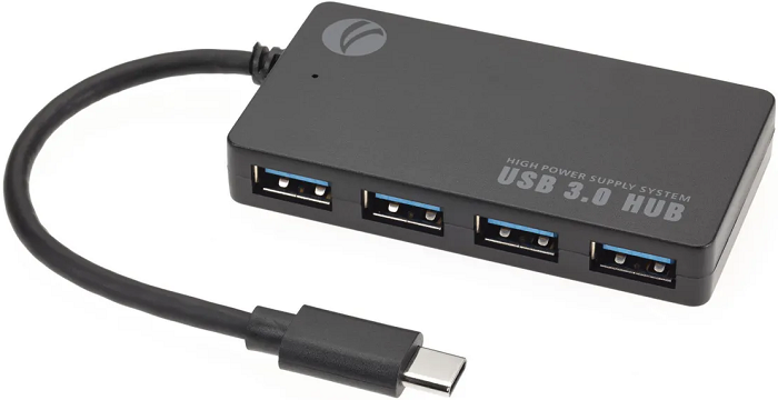 

Кабель-адаптер VCOM DH302C USB 3.1 Type-C (M)-4*USB 3.0 (F), DH302C