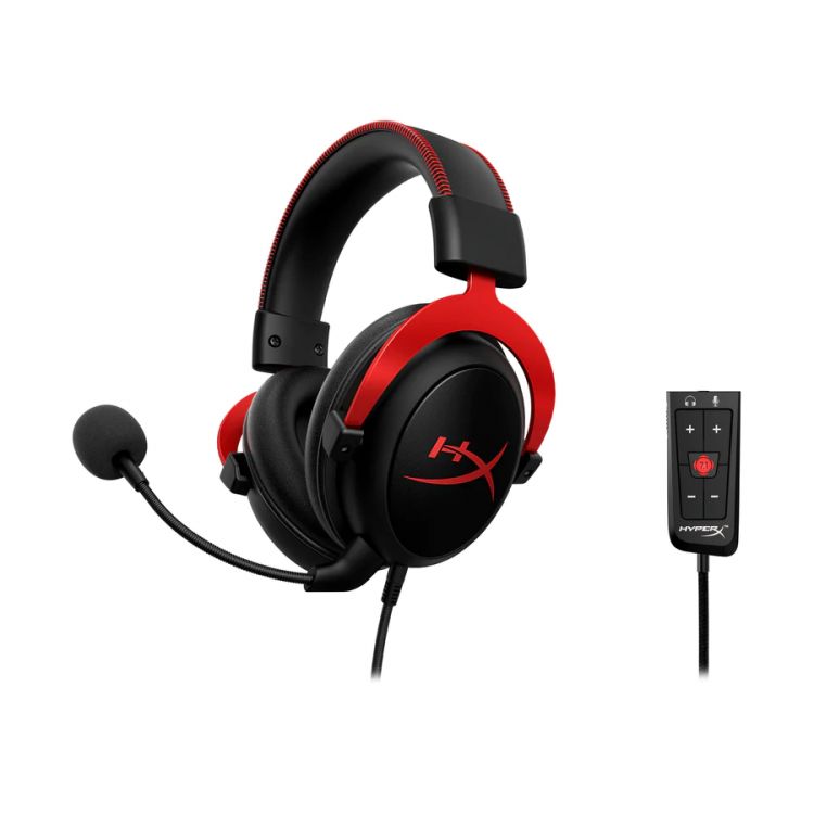 

Наушники HyperX Cloud II 4P5M0AA с микрофоном черный/красный 1м мониторные оголовье, Cloud II