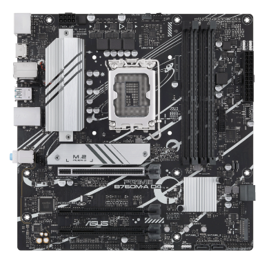 Материнская плата mATX ASUS PRIME B760M-A D4 (LGA1700, B760, 4*DDR4 (5333), 4*SATA 6G RAID, 2*M.2, 3