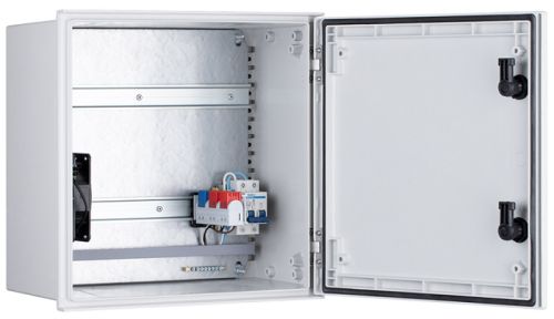 Шкаф NSGate NSP-4040H1 P404H1F0 400x400x200 комплект [1, 2] с нагревателем, без оптического кросса, цвет серый