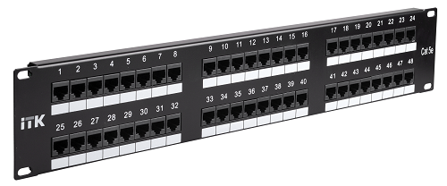 

Патч-панель ITK PP48-2UC5EU-D05L 19", 2U, Cat 5e, 48 портов RJ45 (8p8c), неэкранированная, Dual IDC (110/KRONE), PP48-2UC5EU-D05L