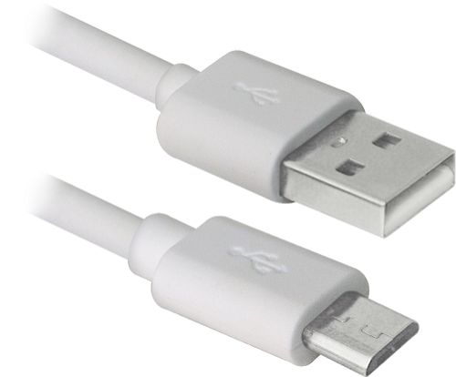 Кабель USB Defender USB08-10BH 87468 белый, AM-MicroBM, 3м
