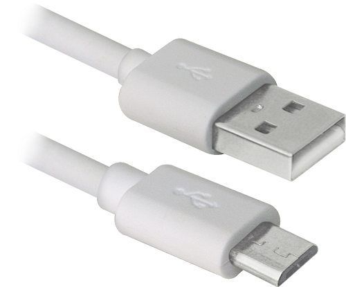 

Кабель USB Defender USB08-10BH 87468 белый, AM-MicroBM, 3м, USB08-10BH