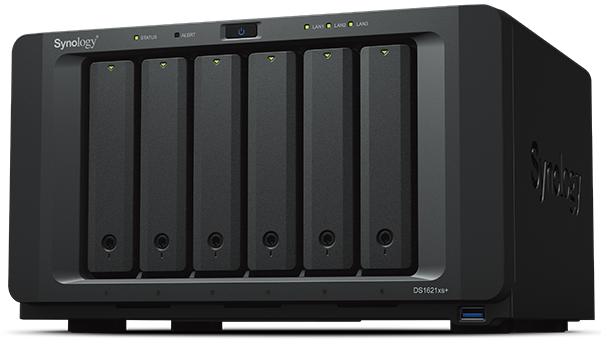 

Сетевое хранилище Synology DS1621xs+ 6x3.5/2.5" HDD/SSD SATA (2xNVMe), RAID 0/1/5/6/10/JBOD, 2xGbLAN, 1x10GbELAN, 3xUSB3.0, 2xeSATA, без HDD, DS1621xs+