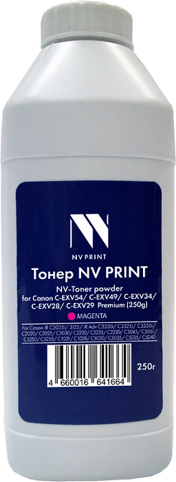 

Тонер+девелопер NVP NV-CEXV54-PR-250gM Canon C-EXV54, C-EXV49, C-EXV34, C-EXV28, C-EXV29 (250г) Magenta для IR C3025i, 3125, IR Adv C3320i, C3325i, C3, NV-CEXV54-PR-250gM