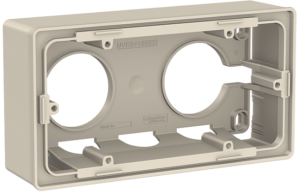 

Коробка Schneider Electric NU800444 UnicaNew, беж, 2-ая для открытой установки, NU800444