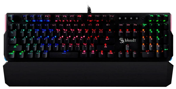 

Клавиатура A4Tech Bloody B885N механическая черный USB for gamer LED (подставка для запястий) (1193298), Bloody B885N