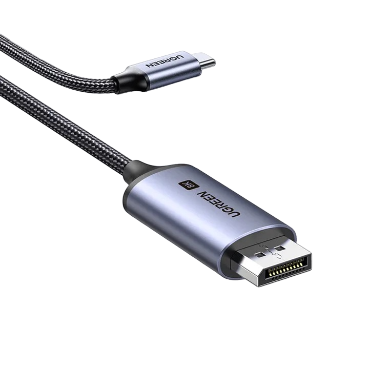 

Кабель UGREEN 25157_ USB-C to DisplayPort 8K Cable, 1 м, черный/серый космос, 25157_