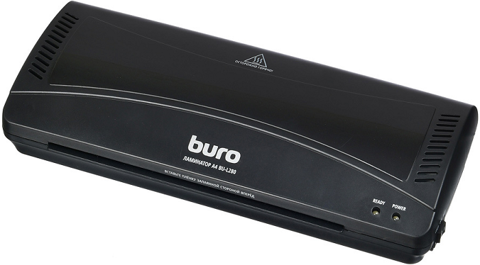 Ламинатор Buro OL280 BU-L280 черный, A4, 80-125мкм, 25см/мин, 2вал., хол.лам., лам.фото ламинатор buro bu l290 черный a4