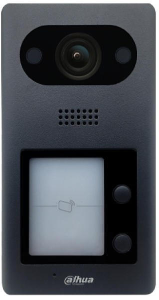 Вызывная панель Dahua DH-VTO3211D-P2 2 Мп CMOS видеокамера, 140°, ICR ночное видение, алюминий, IK08, IP65, DC 12В или POE(802.3af), накладной монтаж, ip камера с датчиком присутствия 3 мп 4g ночное видение