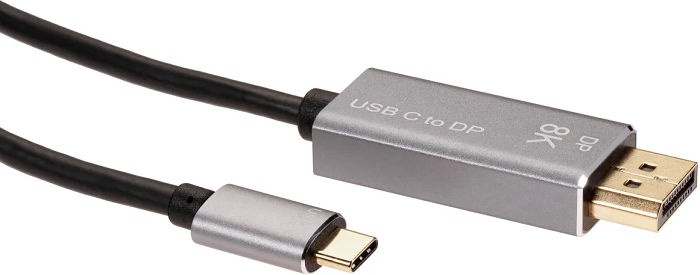 

Кабель-адаптер VCOM CU480MC-1.8M USB Type-C (m)-DP 1.4v (m) 8K/60Hz, 1.8м, CU480MC-1.8M