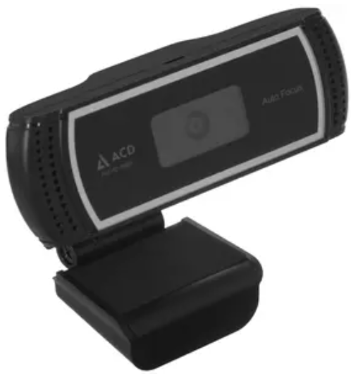 цена Веб-камера ACD UC700 CMOS 2МПикс (апрокс.3МПикс), 1920x1080p, 30к/с, автофокус, микрофон встр., кабель USB 2.0 1.5м, шторка объектива, универс. крепле