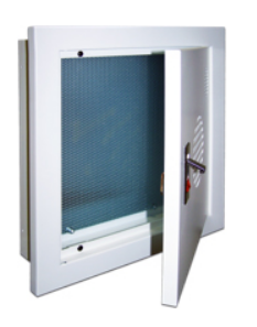 цена Шкаф Lanmaster LAN-HCS-BOX встраиваемый с панелью крепления, 400x380x100 мм, серый