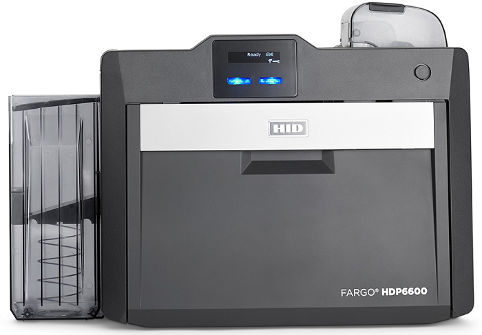 Принтер для печати пластиковых карт Fargo HDP6600 SS 94600 600 dpi, ЖК-дисплей, USB, Ethernet, полноцветный, односторонний термопринтер godex dt 2x 203 dpi ширина 2 и ф usb rs232 ethernet