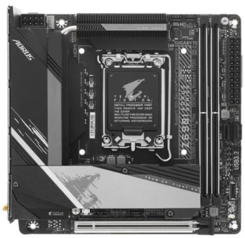 Материнская плата mini-ITX GIGABYTE Z690I AORUS ULTRA (LGA1700, Z690, 2*DDR5(6200), 2*SATA 6G RAID - фото 1
