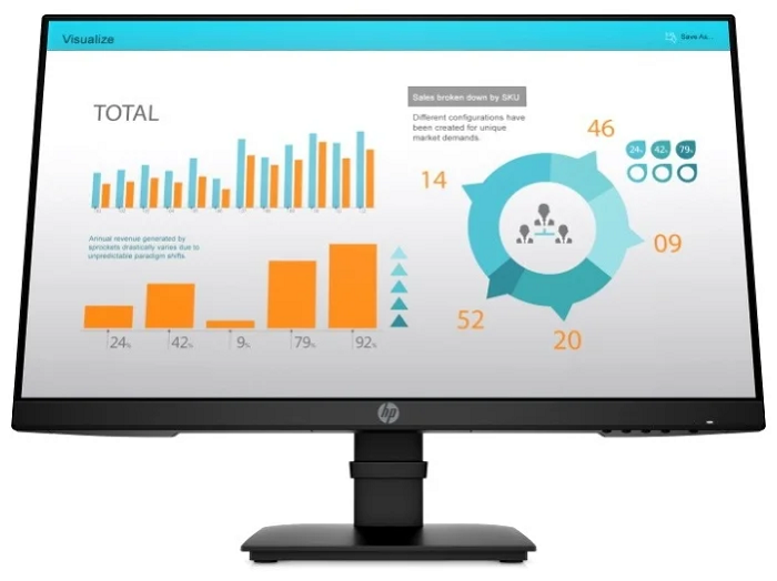 Монитор 23,8" HP P24 G4 1A7E5AA 1920x1080, IPS, 250 cd/m2, 1000:1, 5mc, VGA,HDMI, DP