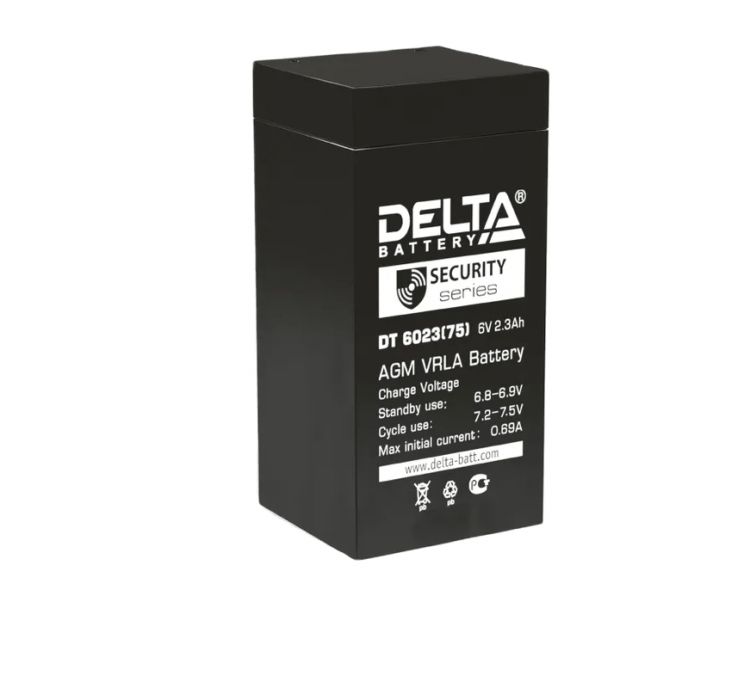 Батарея Delta DT 6023 (75) 6В, 2.3Ач