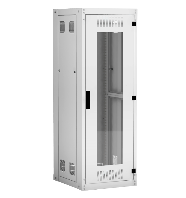 Шкаф напольный Netlan EC-FZ-426080-GMM-GY 19, 42U, 600х800 мм, дверь стекло, серый