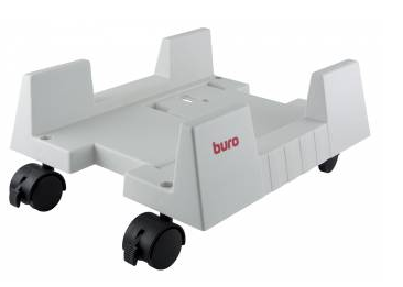 Подставка Buro BU-CS3AL напольная для системного блока на колёсах (пластик, светло-серый, 16.5 - 26.5 см., до 20 кг)
