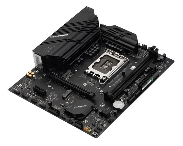 Материнская плата mATX MAXSUN Challenger B760M 2.5G (LGA1700, B760, 2*DDR4 (4266), 3*SATA 6G RAID, 2*M.2, 2*PCIE, 2.5Glan, VGA, HDMI, 4*USB 3.2, 2*USB