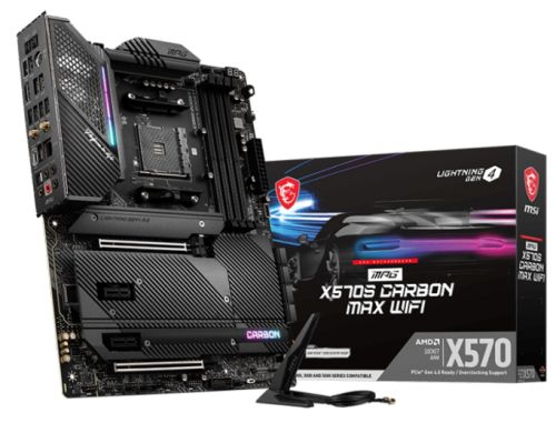 Материнская плата ATX MSI MPG X570S CARBON MAX WIFI (AM4, AMD X570, 4*DDR4 (5300), 8*SATA 6G RAID, 4