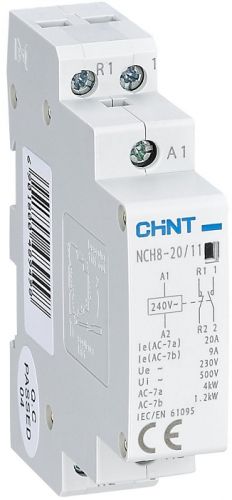 Контактор модульный CHINT 256052 NCH8-20/11, 20А, 1НЗ+1НО, AC, 220/230в 50Гц (R)