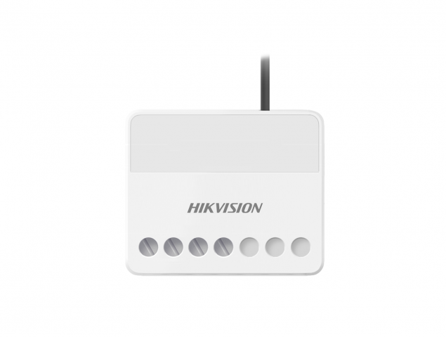 Реле HIKVISION DS-PM1-O1H-WE беспроводное силовое дистанционного управления, релейный выход 4 (AC от 100 до 240В, до 13А), кнопка 1; 868МГц двухсторон