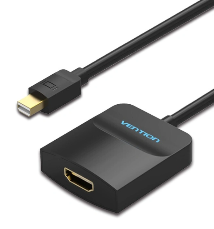 

Переходник Vention HBCBB mini DisplayPort 20M > HDMI F Чёрный, HBCBB