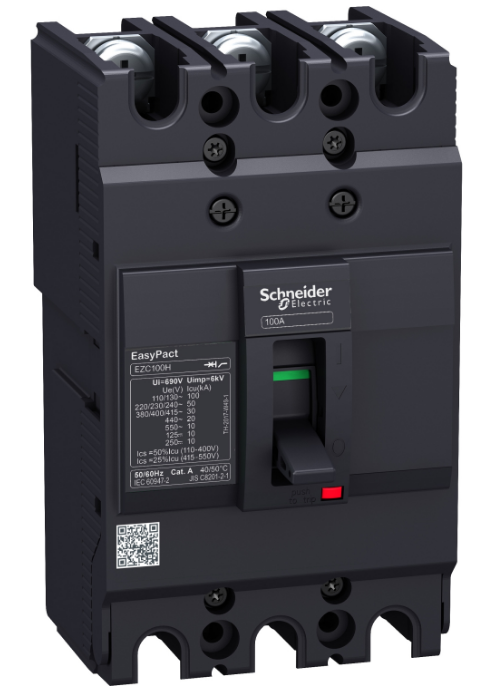 

Автоматический выключатель Schneider Electric EZC100N3100 3P/3T 100A 18кA/380В, EZC100N3100