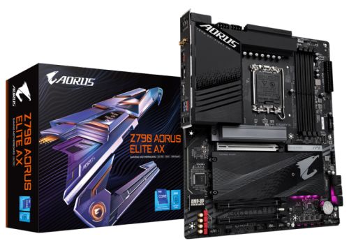 Материнская плата ATX GIGABYTE Z790 AORUS ELITE AX (LGA1700, Z790, 4*DDR5 (7600), 6*SATA 6G RAID, 4*