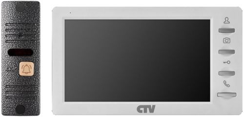 Комплект CTV CTV-DP1701 S видеодомофона в одной коробке (вызывная панель CTV-D10 Plus и монитор CTV-M1701 S)