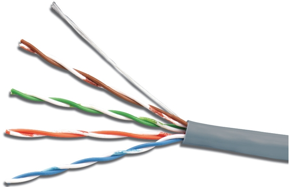 

Кабель витая пара U/UTP 5e кат. 4 пары 5bites US5505-100C solid, 24AWG, copper , PVC, 100M, US5505-100C