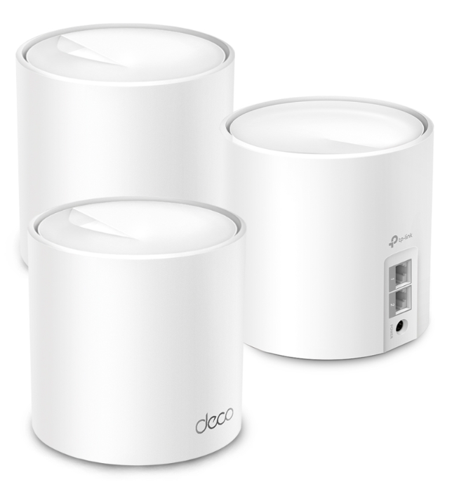 

Маршрутизатор TP-LINK Deco X10(3-pack) Mesh Wi-Fi 6 система AX1500, до 300 Мбит/с на 2,4 ГГц + до 1201 Мбит/с на 5 ГГц, Deco X10(3-pack)