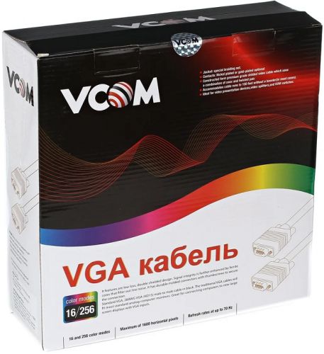 

Кабель интерфейсный VGA-VGA VCOM VVG6448-20MC, VVG6448-20MC