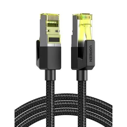 

Кабель UGREEN NW150 80424 CAT7 Shielded Round Cable with Braided Modular Plugs, 3м, черный, NW150