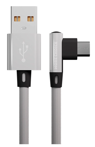 Кабель интерфейсный More Choice K27m USB 2.1A для micro USB нейлон 1м White, цвет белый