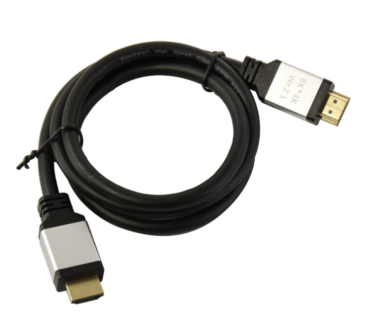 

Кабель HDMI Exegate EX-CC-HDMI8K-1.0 EX294701RUS (19M/19M, v2.1, 1м, 8K UHD, Ethernet, позолоченные контакты), EX-CC-HDMI8K-1.0