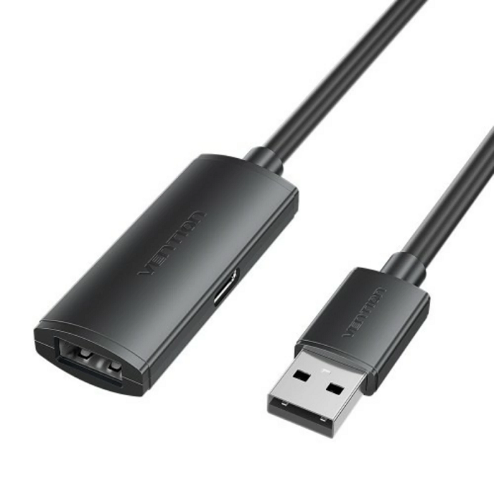 

Кабель-удлинитель Vention CBKBN активныйUSB 2.0 AM/AF с усилителем - 15м Черный, CBKBN