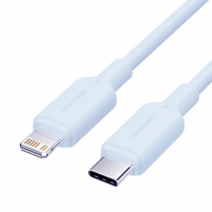 

Кабель Vention LAKSF USB 2.0 CM/Lightning 8M для iPad/iPhone 3A - 1м. Голубой, LAKSF