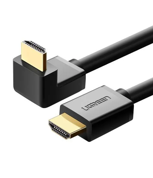 

Кабель HDMI UGREEN HD103 10173_ Male To Male (угол направо). Длина: 2м. Цвет: черный, HD103