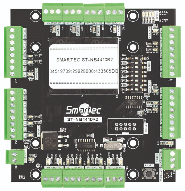 

Модуль Smartec ST-NB441DR2 Дверной/Охранный на 4 двери (4 считывателя) или 8 охранных зон, без бокса для работы с контроллером ST-NC441R2, RS-485, 9-1, ST-NB441DR2