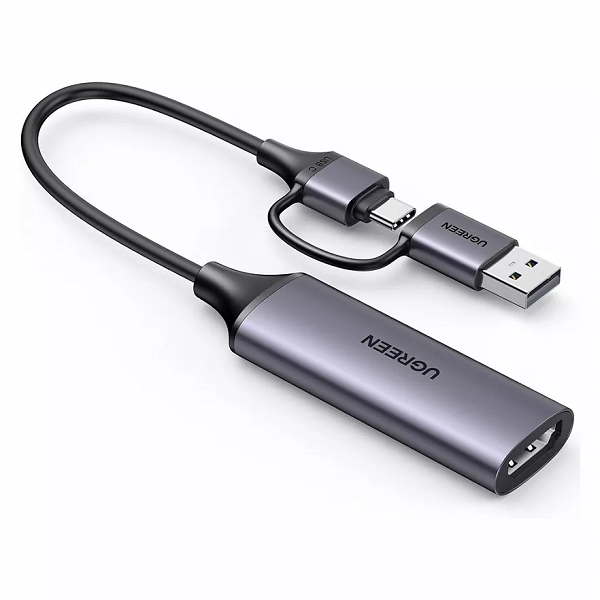 usb 2 0 audio video capture card easy to cap adapter vhs to dvd video capture for windows 10 8 7 xp capture video Устройство видеозахвата UGREEN CM716 25854_ Устройство видеозахвата UGREEN CM716 (25854) HD USB 1080P Video Capture Device. Цвет: серый