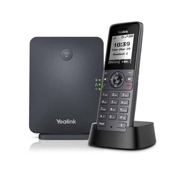 Телефон DECT Yealink W71P база W70B+трубка W71H до 10 SIP-аккаунтов, до 10 трубок на базу, до 20 вызовов