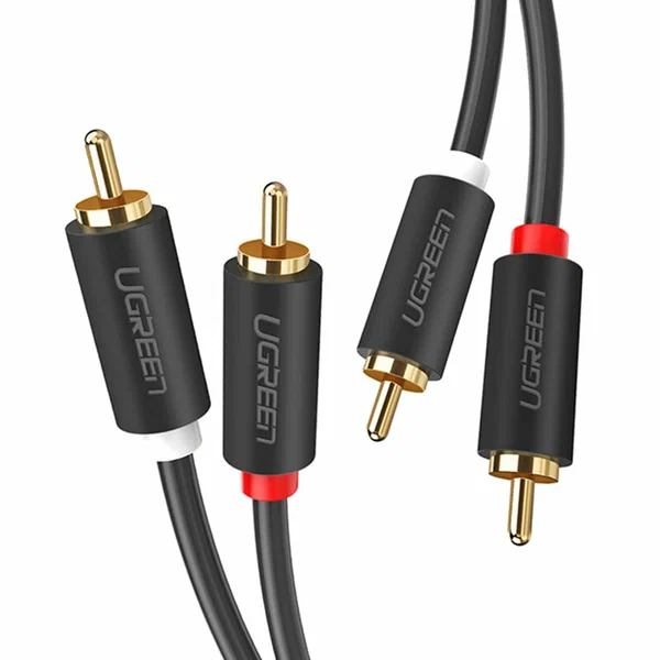 

Кабель UGREEN AV104 10519_ 2RCA Male to 2RCA Male Cable. Длина: 3м. Цвет: черный, AV104