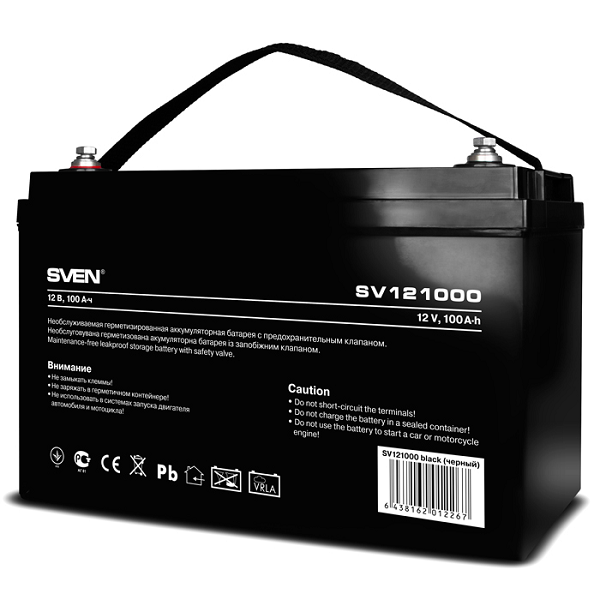 

Батарея для ИБП Sven SV121000 SV-012267 12V, 100Ah, SV121000