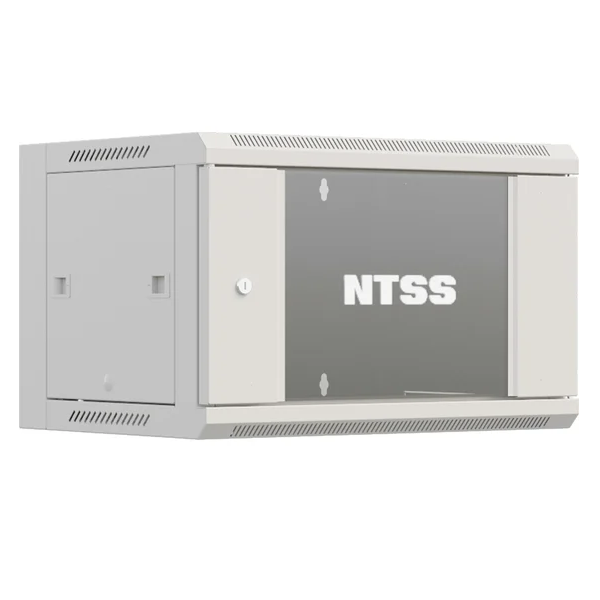 

Шкаф настенный NTSS W 18U 600х600х964мм, 2 профиля 19", дверь стеклянная, серый RAL 7035 (NTSS-W18U6060GS), W