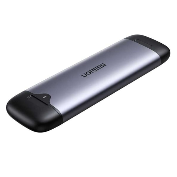 Бокс внешний UGREEN CM353 70532 USB-C+USB-A M.2 M-Key Hard Drive Enclosure (10Gbps). Цвет: серый космос держатель satechi aluminum dock enclosure for magsafe charger цвет серый космос