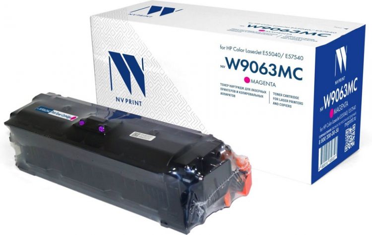 

Картридж NVP NV-W9063MCM Magenta для HP Color LaserJet E55040/ E57540 (12200k), NV-W9063MCM